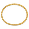 14k 3/16 Oversize Textured Hinged Bangle Bracelet