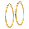 14k 2x45mm Square Tube Hoop Earrings