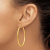 14k 2x45mm Square Tube Hoop Earrings