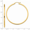 14k 2x50mm Square Tube Hoop Earrings