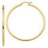 Gold Square Tube Hoop Earrings