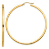 14k 2x55mm Square Tube Hoop Earrings