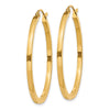 14k 2x35mm Square Tube Hoop Earrings