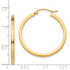 14k 2x30mm Square Tube Hoop Earrings