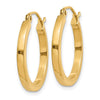 14k 2x20mm Square Tube Hoop Earrings