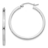 Gold Square Tube Hoop Earrings