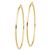 14k 2x80mm Polished Round Tube Hoop Earrings