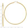 14k 2x80mm Polished Round Tube Hoop Earrings
