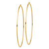 14k 2x100mm Polished Round Tube Hoop Earrings