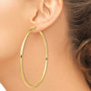 14k 3x80mm Polished Round Tube Hoop Earrings