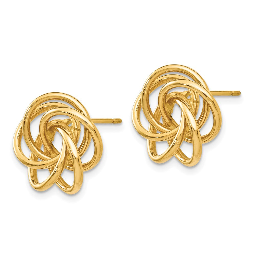 Gold Love Knot Post Earrings