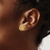 14k 12mm Polished Triple Love Knot Post Earrings