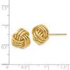 14k 12mm Polished Triple Love Knot Post Earrings