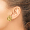 14k 12mm Polished and Twisted Love Knot Post Earrings