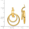 14k Polished and Twisted Fancy Doorknocker Earring Jackets