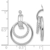 14K White Gold Polished and Twisted Fancy Doorknocker Earring Jackets