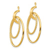 14k Polished Double Oval Doorknocker Earring Jackets