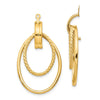 14k Polished Double Oval Doorknocker Earring Jackets