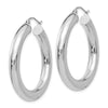 14k White Gold 5x35mm Polished Tube Hoop Earrings