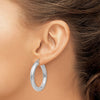 14k White Gold 5x35mm Polished Lightweight Hoop Earrings