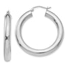 14k White Gold 5x35mm Polished Lightweight Hoop Earrings