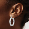 14k White Gold 5x30mm Polished Lightweight Hoop Earrings