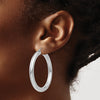 14k White Gold 5x45mm Polished Lightweight Hoop Earrings