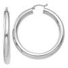 14k White Gold 5x45mm Polished Lightweight Hoop Earrings