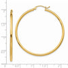 14k 2x45mm Polished Tube Hoop Earrings