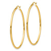 14k 2x50mm Polished Tube Hoop Earrings