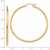 14k 2x50mm Polished Tube Hoop Earrings