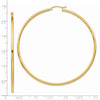 14K 2.5x65mm Polished Round Tube Hoop Earrings