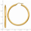 14K 3x45mm Polished Tube Hoop Earrings