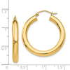 14k 4x30mm Polished Tube Hoop Earrings