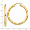 14K 4x45mm Polished Tube Hoop Earrings
