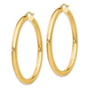 14K 4x50mm Polished Tube Hoop Earrings