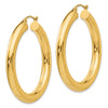 14k 5x40mm Polished Tube Hoop Earrings