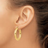 14k 5x30mm Polished Tube Hoop Earrings