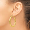 14k 5x45mm Polished Tube Hoop Earrings