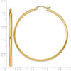 14k 2.75x50mm Polished Tube Hoop Earrings