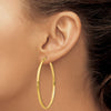 14k 2.75x55mm Polished Tube Hoop Earrings