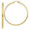 14k 2.75x55mm Polished Tube Hoop Earrings