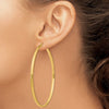 14k 2.75x65mm Polished Tube Hoop Earrings