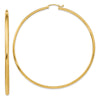 14k 2.75x65mm Polished Tube Hoop Earrings