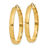 14k 4x35mm Polished Tube Hoop Earrings