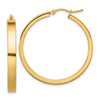 14k 4x35mm Polished Tube Hoop Earrings