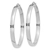 14K White Gold 4x45mm Polished Tube Hoop Earrings
