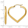14k Polished Heart Hoop Earring