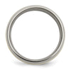 Chisel Titanium Polished with 14k Gold Inlay 10mm Band