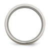 Chisel Titanium Antiqued and Brushed with 14k Gold Inlay 7mm Flat Band